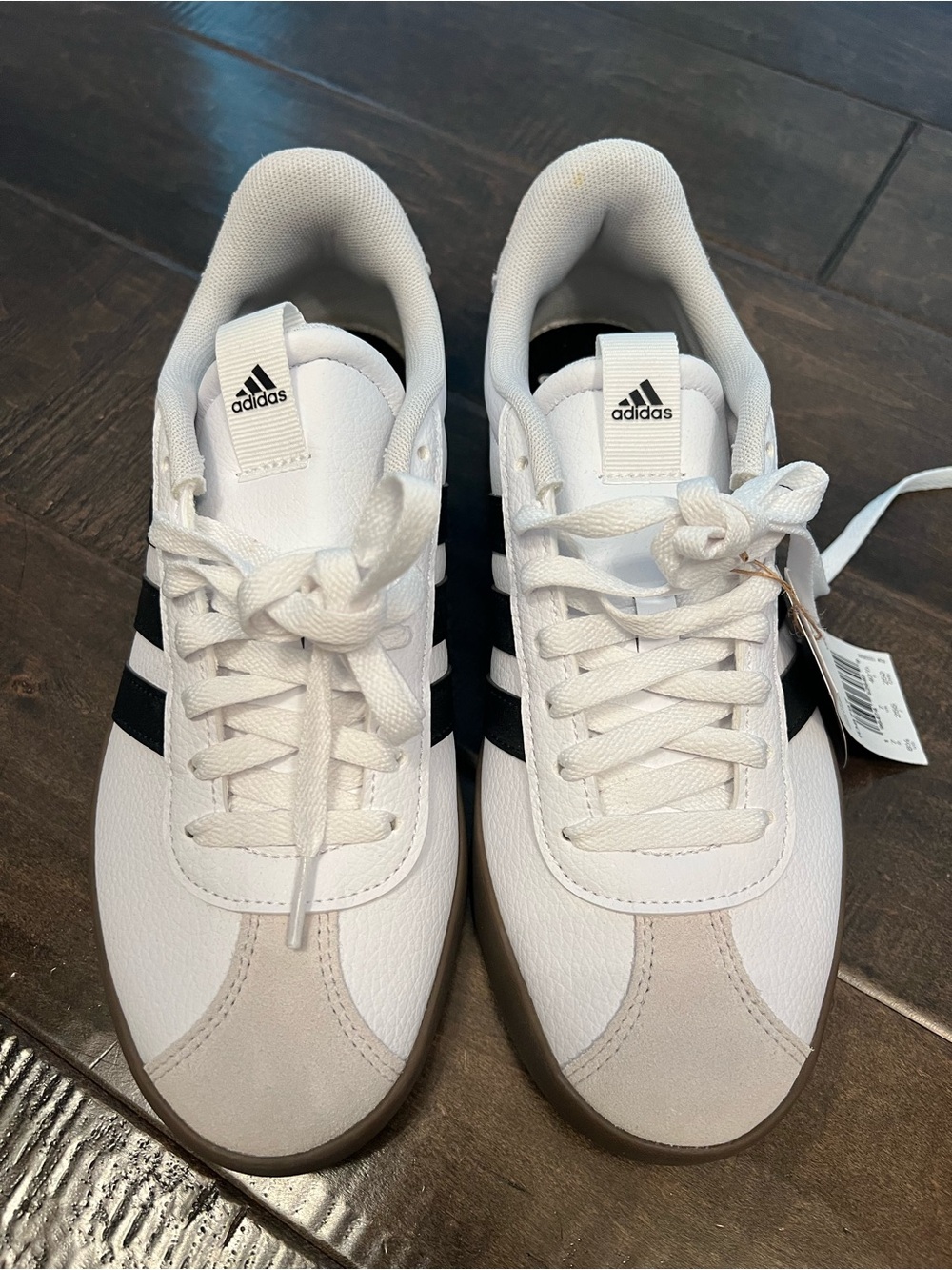 ADIDAS VL Court 3.0 Women's White and Black Classic Retro Trainers